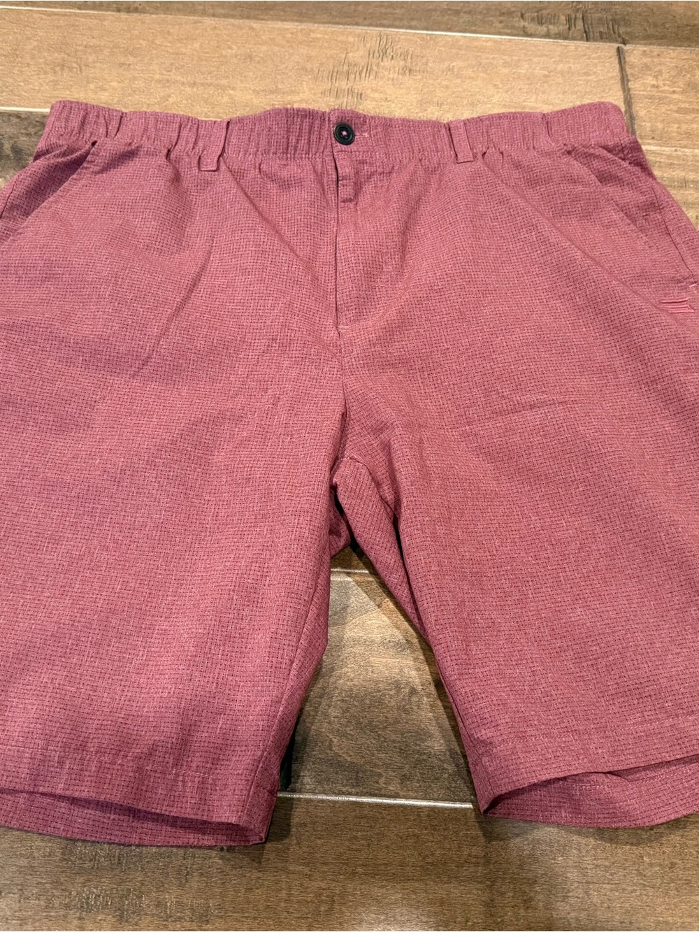 Men's Flat Front Casual Shorts in Rust Color